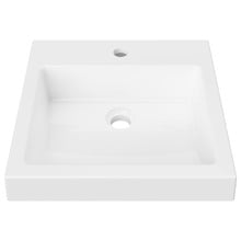 Cove 460mm Gloss White Square Semi-inset Basin